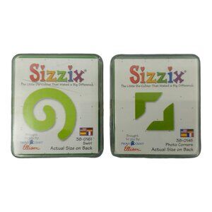Sizzix Originals Small Green Die Lot 38-0161 Swirl 38-0145 Photo Corner Crafting